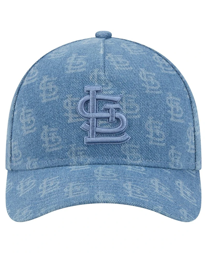 New Era Men's and Women's Denim St. Louis Cardinals A-Frame 9FORTY Adjustable Hat