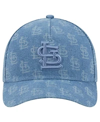 New Era Men's and Women's Denim St. Louis Cardinals A-Frame 9FORTY Adjustable Hat