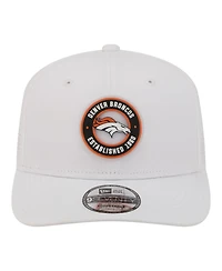 New Era Men's White Denver Broncos Coolera 9SEVENTY Adjustable Hat