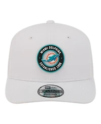 New Era Men's White Miami Dolphins Coolera 9SEVENTY Adjustable Hat