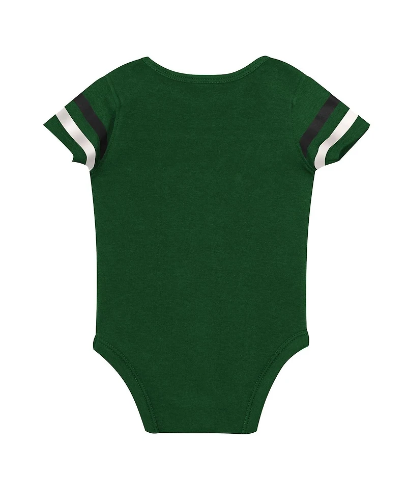 Outerstuff Boys and Girls New York Jets Up One 3 Piece Bodysuit Bib Booties Set