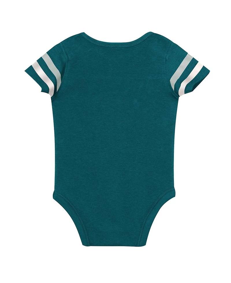 Outerstuff Boys and Girls Philadelphia Eagles Up One 3 Piece Bodysuit Bib Booties Set