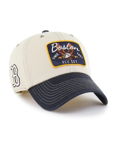 '47 Brand Men's Natural/Navy Boston Red Sox Keepsake Collection Clean Up Adjustable Hat