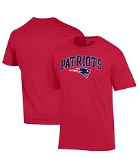 Champion Men's Red New England Patriots Arch Over Logo T-Shirt