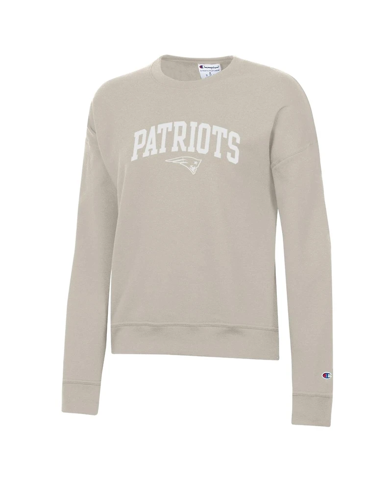 Champion Women's Light Brown New England Patriots Powerblend Cocoa Butter Fleece Sweatshirt