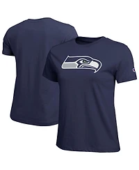 Champion Women's Navy Seattle Seahawks Logo T-Shirt