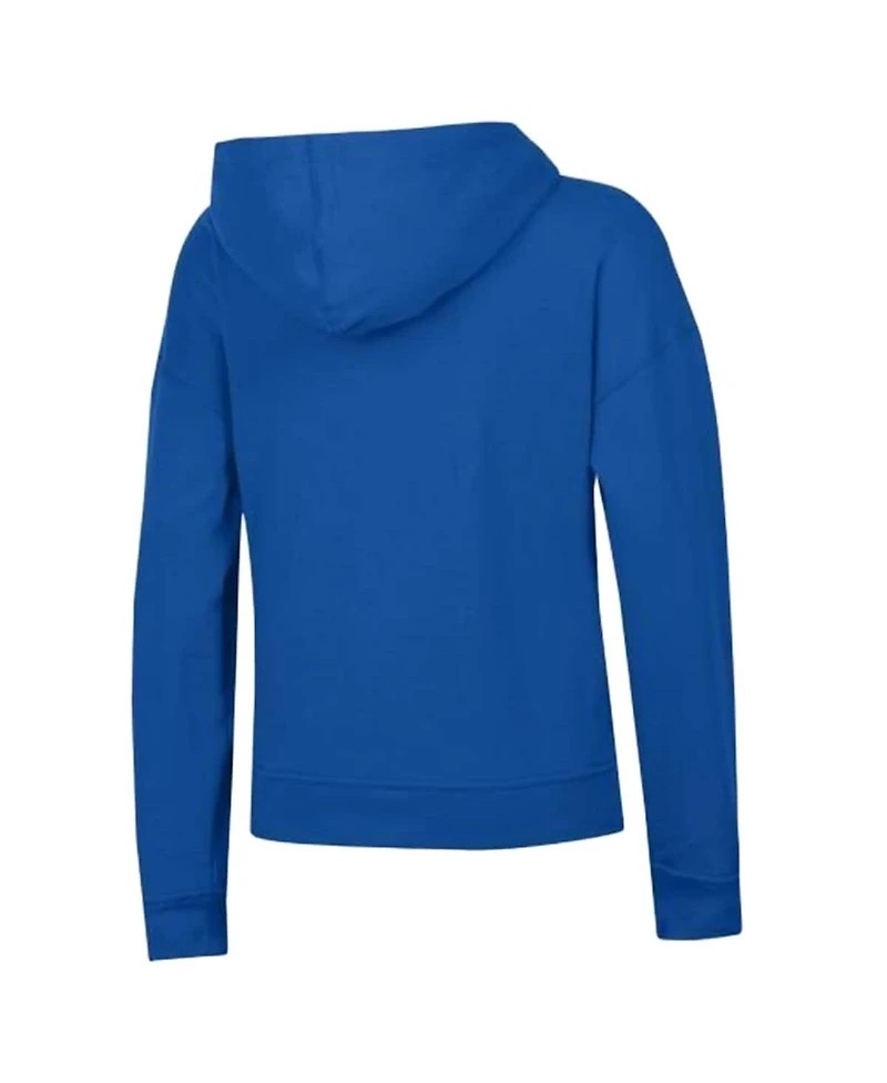 Champion Women's Royal Los Angeles Dodgers Distressed Powerblend Hoodie