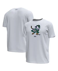 Under Armour Men's White Notre Dame Fighting Irish Hockey Leprechaun Tech Stretch T-Shirt