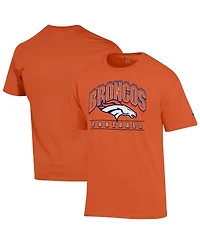 Champion Men's Orange Denver Broncos Football T-Shirt