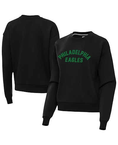 Antigua Women's Black Philadelphia Eagles Victory Sweatshirt