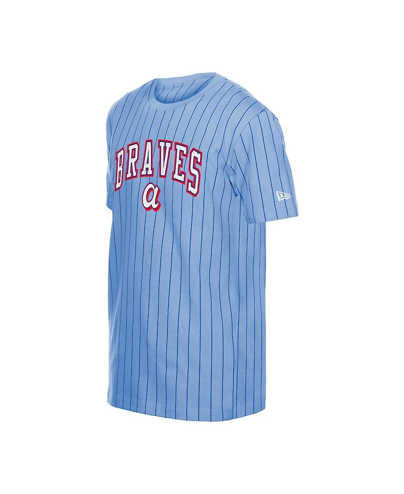 New Era Big Boys and Girls Blue Atlanta Braves 2026 City Connect Pinstripe T-Shirt