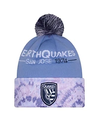 New Era Men's Light Blue San Jose Earthquakes 2026 Jersey Hook Cuffed with Pom Knit Hat