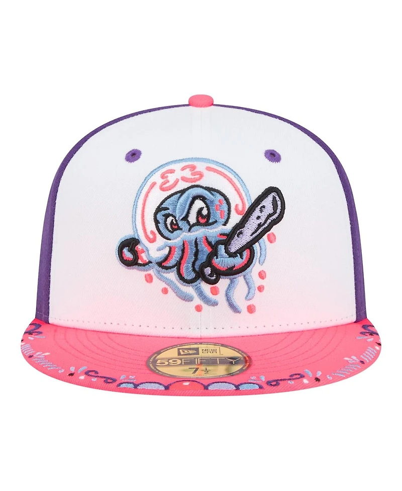 New Era Men's White/Pink Jersey Shore BlueClaws 2026 Copa De La Diversion 59FIFTY Fitted Hat
