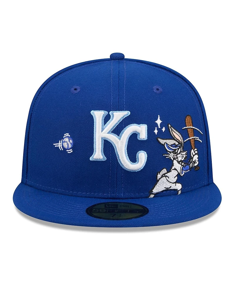 New Era Men's Royal Kansas City Royals Looney Tunes Bugs Bunny 59FIFTY Fitted Hat