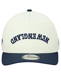 New Era Men's Cream New England Patriots Upside Down 9FIFTY A-Frame Snapback Hat
