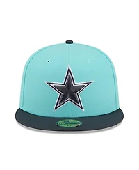 New Era Men's Light Blue/Navy Dallas Cowboys Two-Tone Color Pack 59FIFTY Fitted Hat