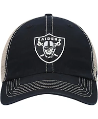 '47 Brand Men's Black/Natural Las Vegas Raiders Team Trawler Trucker Clean Up Snapback Hat