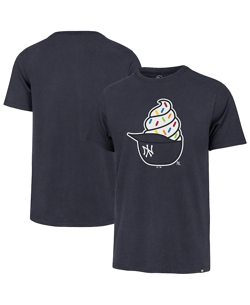 '47 Brand Men's Navy New York Yankees Ice Cream Helmet Franklin T-Shirt