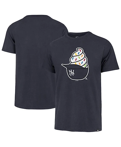 '47 Brand Men's Navy New York Yankees Ice Cream Helmet Franklin T-Shirt