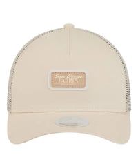 New Era Women's Light Beige San Diego Padres Tonal Patch 9FORTY M-Crown A-Frame Trucker Adjustable Hat