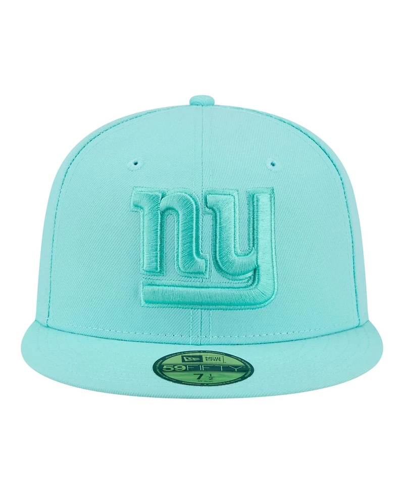New Era Men's Turquoise York Giants Color Pack 59FIFTY Fitted Hat