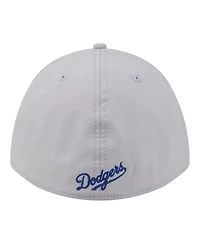 New Era Men's Gray Los Angeles Dodgers Patch 39THIRTY A-Frame M-Crown Perforated Flex Hat