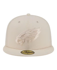 New Era Men's Cream Philadelphia Eagles Color Pack 59FIFTY Fitted Hat