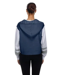 New Era Women's Navy York Yankees Boxy Lace-Up Hoodie