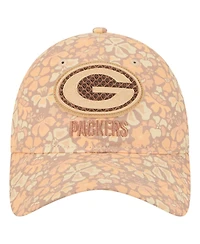 New Era Women's Tan Green Bay Packers Floral 9TWENTY Adjustable Hat