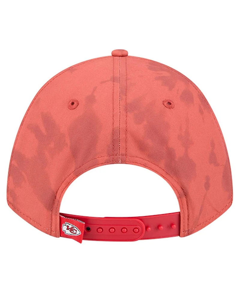 New Era Men's Red Kansas City Chiefs Tie Dye Fade 9Forty M-Crown A-Frame Adjustable Hat