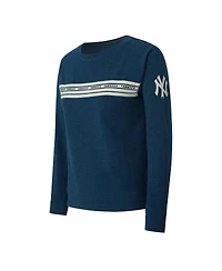Concepts Sport Women's Navy New York Yankees Birch French Terry Long Sleeve T-Shirt