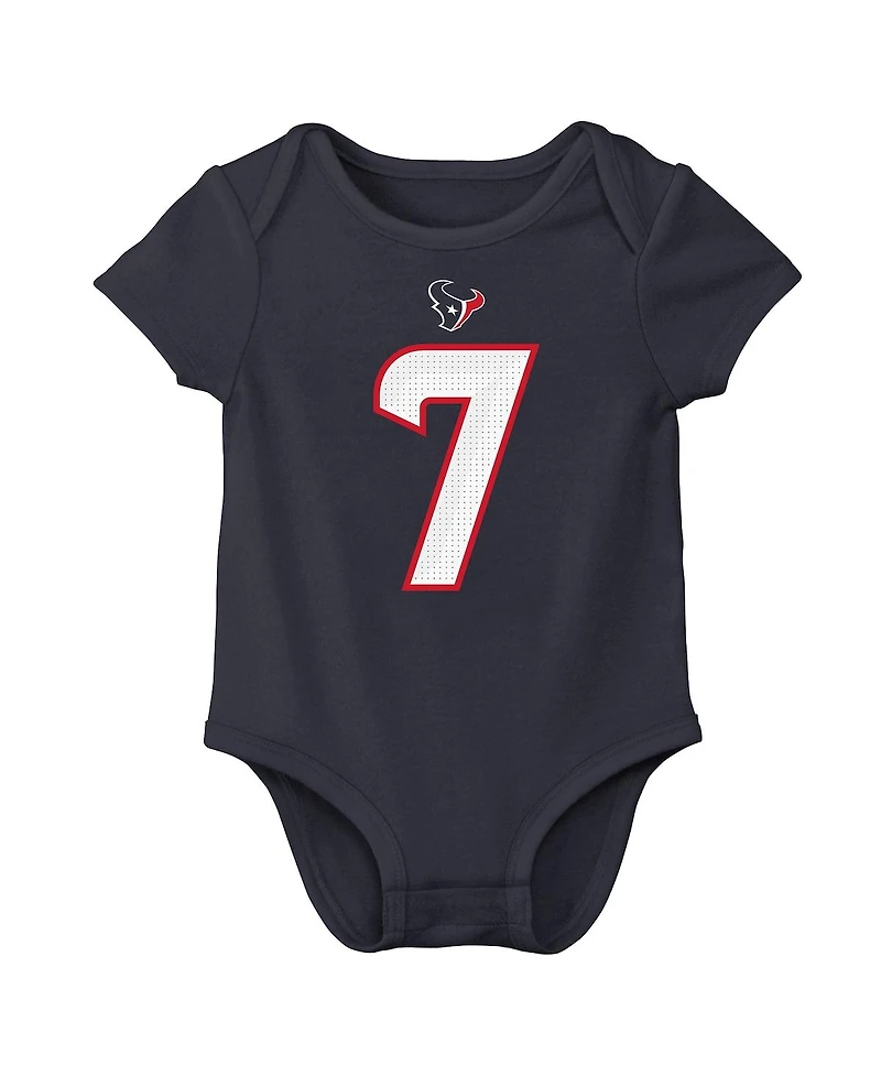 Nike Baby Boys and Girls C.j. Stroud Navy Houston Texans Player Name Number Bodysuit