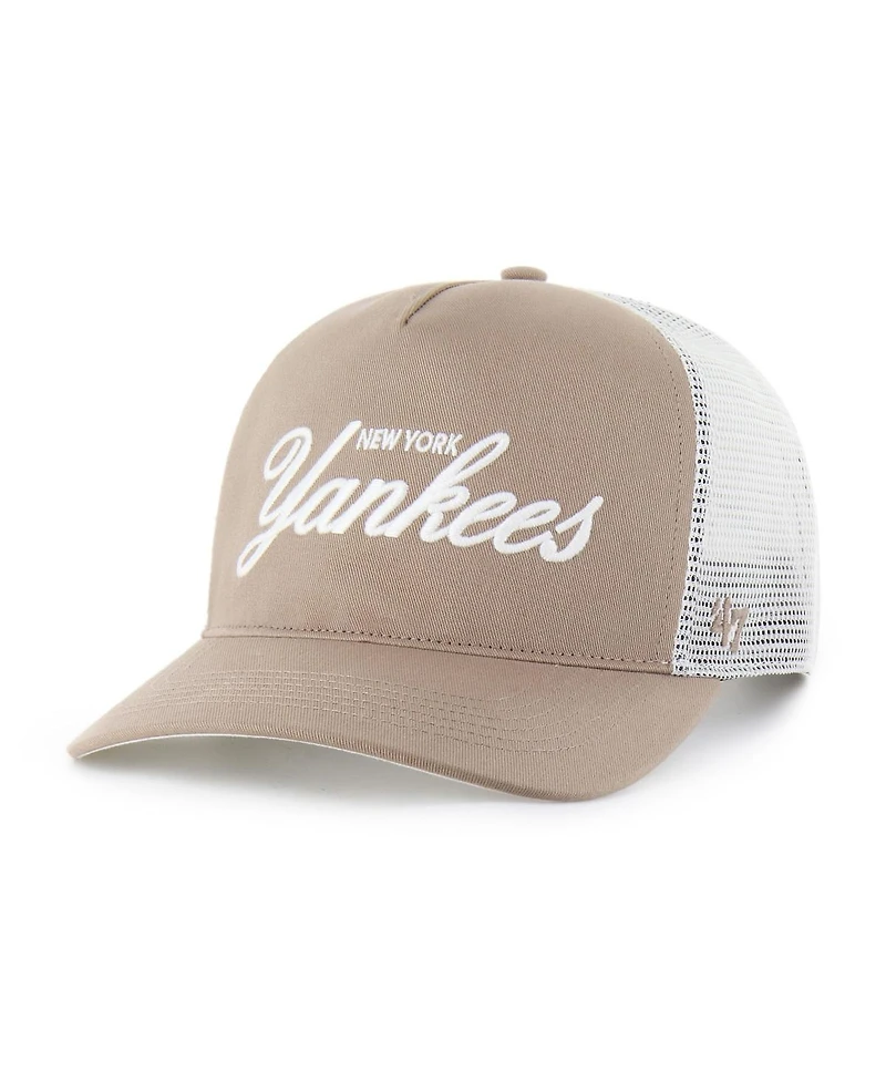 '47 Brand Men's Brown New York Yankees Foundational Mesh Hitch Adjustable Hat