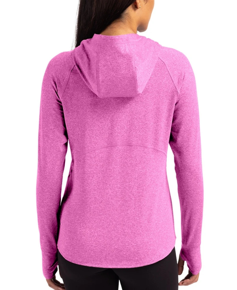 Cutter & Buck Women's Pink Pittsburgh Steelers Tonal Logo Adapt Knit Raglan Pullover Hoodie