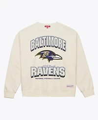 Mitchell & Ness Women's Cream Baltimore Ravens Tonal Arch Sweatshirt