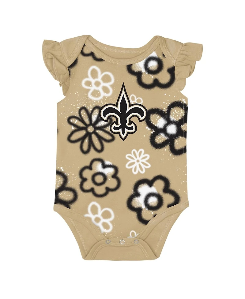 Outerstuff Boys and Girls 2 Piece New Orleans Saints The Sunshine Bodysuit Set