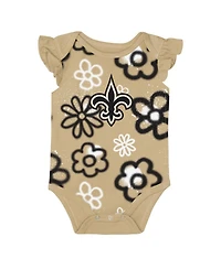 Outerstuff Boys and Girls 2 Piece New Orleans Saints The Sunshine Bodysuit Set