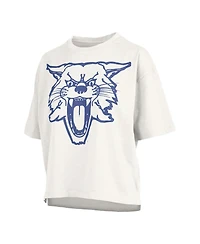 Pressbox Women's White Kentucky Wildcats Big Canvas Puff Castillo Motley Slub T-Shirt