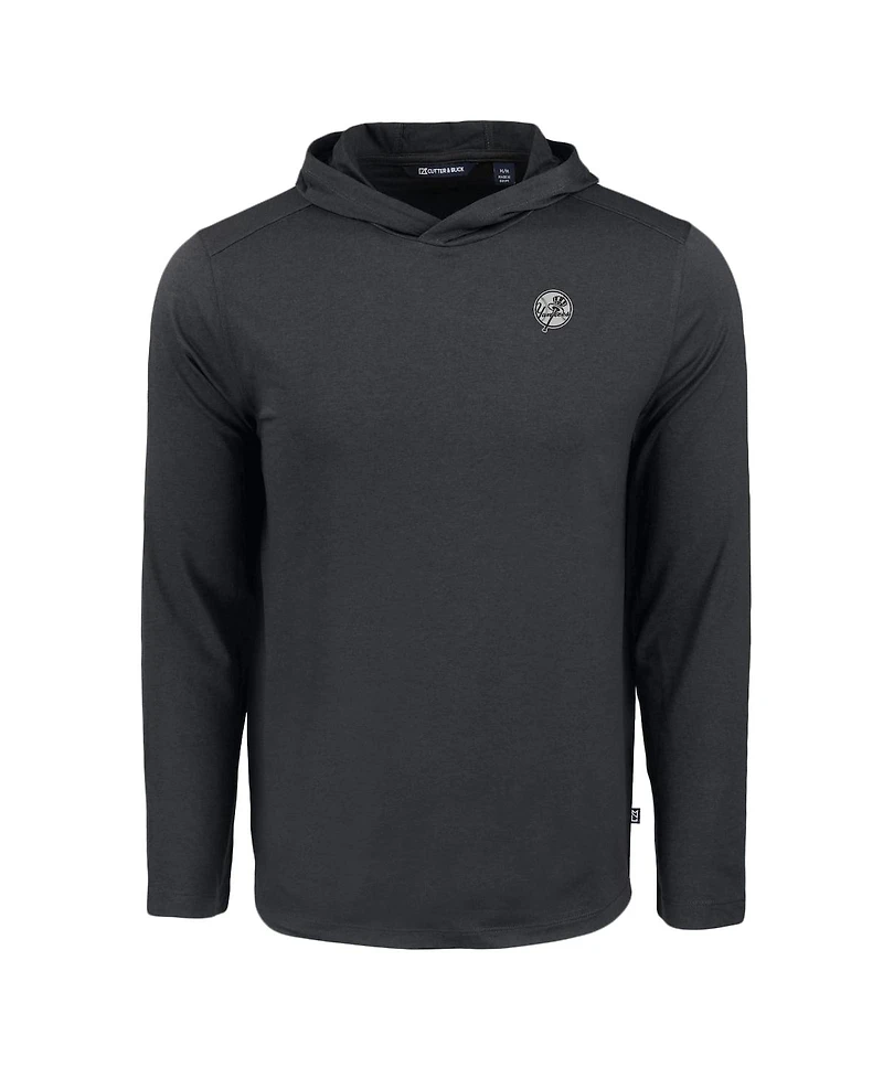 Cutter & Buck Men's Black New York Yankees Coastline Epic Comfort Eco Hoodie T-Shirt