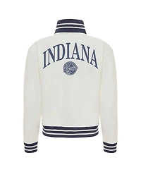 Sportiqe Women's Cream Indiana Fever Athletic Club Collection Sutton French Terry Full-Zip Jacket