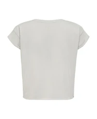 Sportiqe Women's Gray Los Angeles Lakers Cropped Genuine Issue Collection Alana T-Shirt