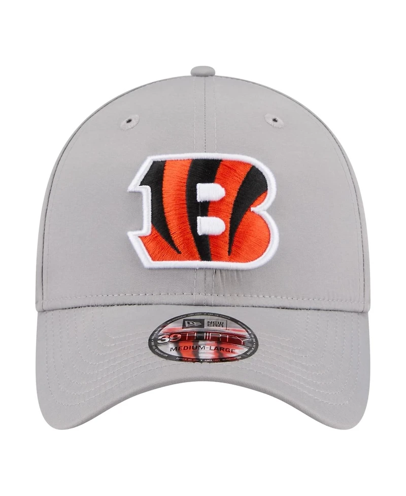 New Era Men's Gray Cincinnati Bengals Perforated 39THIRTY Flex Hat