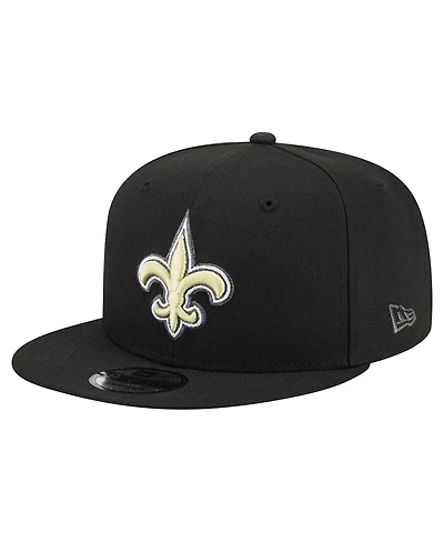 New Era Men's Black New Orleans Saints 9FIFTY Snapback Hat