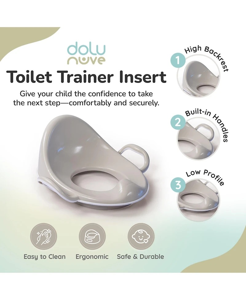 Dolu Nuve Toddler Toilet Training Seat Insert with High-Arched Backrest