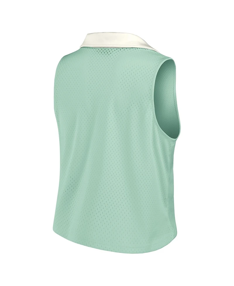Fanatics Women's Mint Los Angeles Dodgers Studio Wellness V-Neck Tank Top