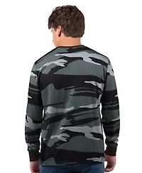 Starter Men's Gray Cleveland Browns Thursday Night Gridiron Logo Long Sleeve T-Shirt