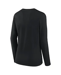 Logo Athletic Women's Black New Orleans Saints Grip Long Sleeve T-Shirt