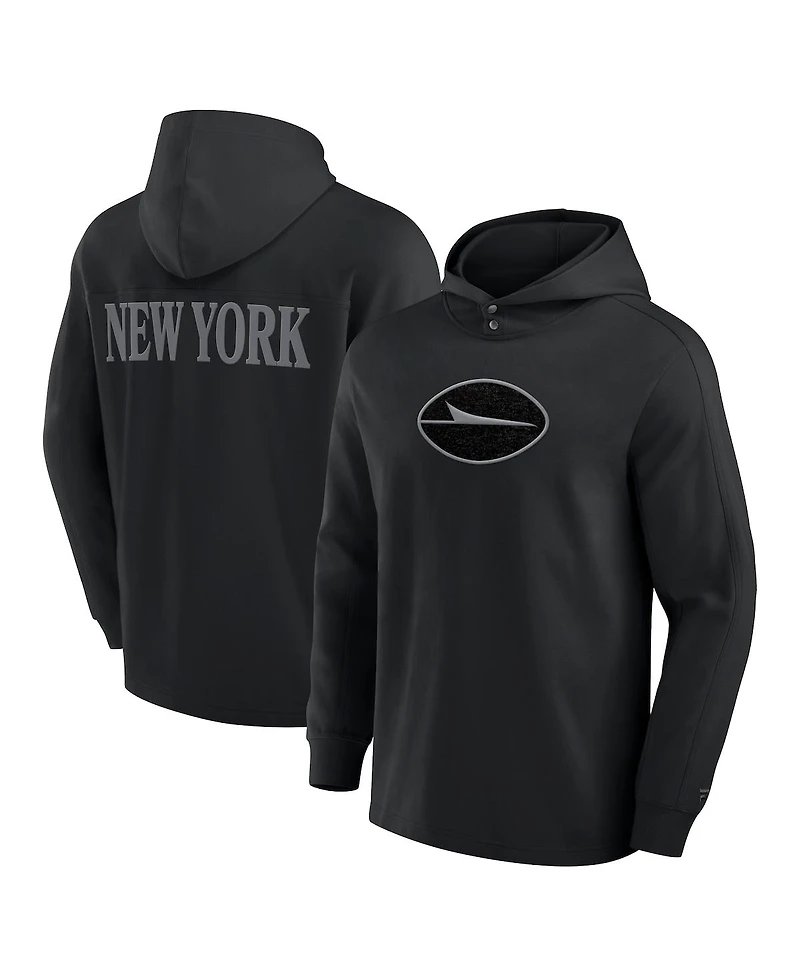 Fanatics Men's New York Jets Elements Blaze Tri-Blend Long Sleeve Hoodie T-Shirt