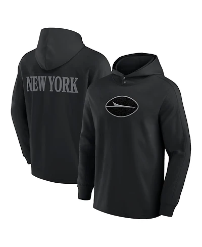 Fanatics Men's New York Jets Elements Blaze Tri-Blend Long Sleeve Hoodie T-Shirt