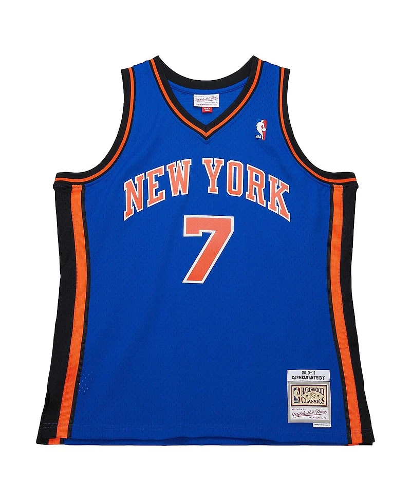 Mitchell & Ness Men's Carmelo Anthony Blue New York Knicks Big Tall 2010/11 Swingman Jersey